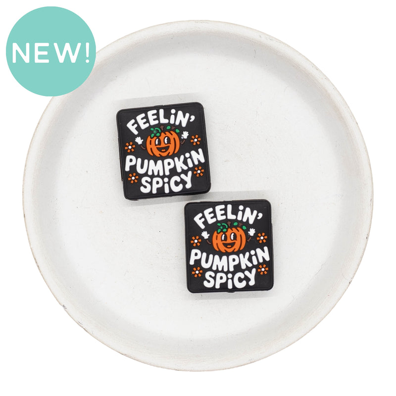 Feelin' Pumpkin Spicy Silicone Focal Bead 26x27mm (Package of 2)
