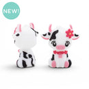 3-D Cow w/Flowers Silicone Focal Bead 30x27x15mm (Package of 2)