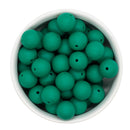 Hunter Green Silicone Beads 15mm (Package of 10)