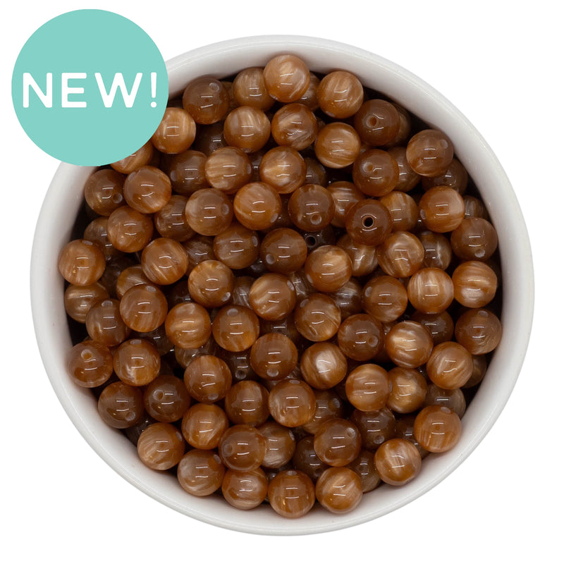 Coffee Pearly Luster Beads 8mm (Package of Approx. 50 Beads)