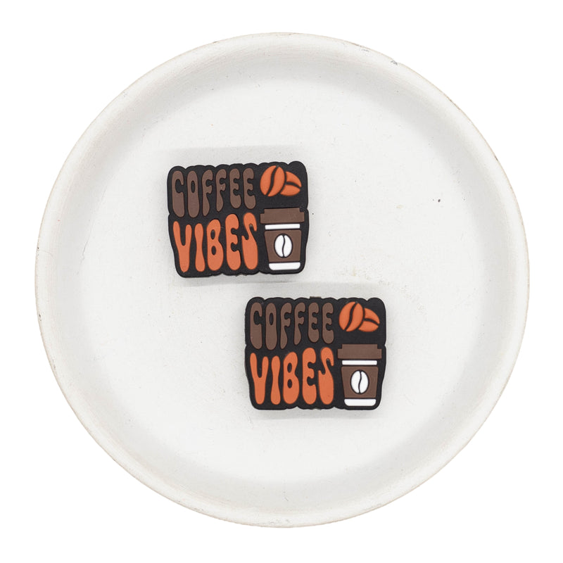 Coffee Vibes Silicone Focal Bead 24x31mm (Package of 2)