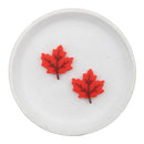 Maple Leaf Silicone Focal Bead 27x29mm (Package of 2)