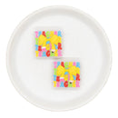 Teacher Pencil Bow Glitter Silicone Focal Bead 27x28mm (Package of 2)