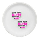 Love Your Boobs Fight Like a Girl Focal Bead 24x30mm (Package of 2)