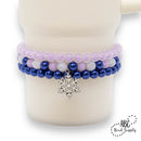 White Snowflake Enamel Charm 25x19mm (Package of 5)