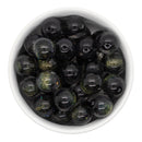 Black Color Core Glitter Illusion Beads 16mm (Package of 10)