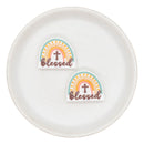 Blessed Rainbow Focal Bead 25x31mm (Package of 2)