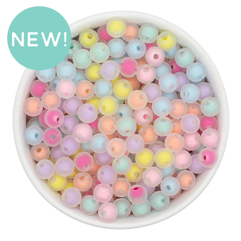 Pastel Frosted Beads 8mm (Package of Approx. 180 Beads)