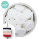 Pure White Coin Silicone Spacer Beads 25x5mm (Package of 5)