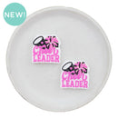 Cheerleader Love Silicone Focal Bead 28x29mm (Package of 2)