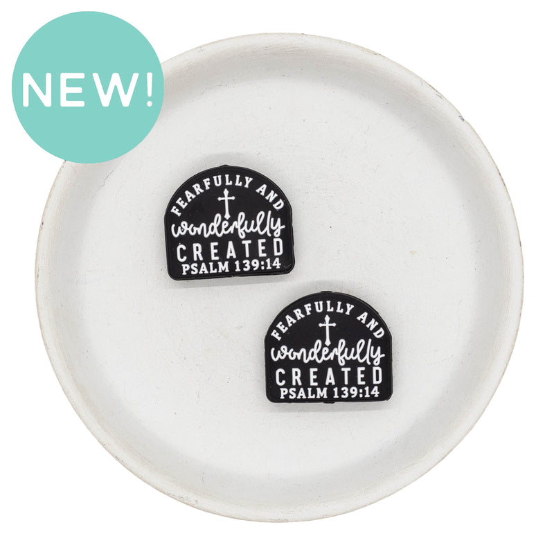 Fearfully and Wonderfully Created Silicone Focal Bead 24x27mm (Package of 2)