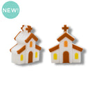 3-D Church Silicone Focal Bead 29x27x13mm (Package of 2)