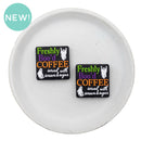 Freshly Boo'd Coffee Served with Scream & Sugar Glitter Silicone Focal Bead 28mm (Package of 2)