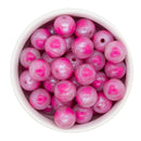Shimmery Hot Pink Heart Inlay Beads 16mm (Package of 10)