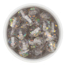 Translucent Grey Holographic Sequin Beads 16mm (Package of 10)