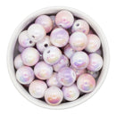 Lavender & Crepe Pink Ombre Iridescent Beads 16mm (Package of 10)