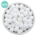 Pure White Solid Pumpkin 12mm Silicone Beads (Package of 10)
