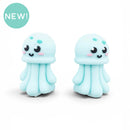3-D Jellyfish Silicone Focal Bead 28x18x16mm (Package of 2)