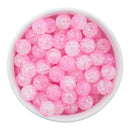 Light Pink & Clear Duo Crackle Beads 12mm (Package of 20)