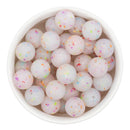 Bright Flecks & Glitter Silicone Beads 15mm (Package of 10)