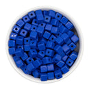 Royal Blue Solid Square Beads 8mm (Package of Approx. 35 Beads)