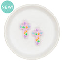 Bunny Cross Glitter Silicone Focal Bead 31x20mm (Package of 2)