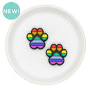 Rainbow Paw Silicone Focal Bead 28mm (Package of 2)