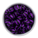Black and Purple Beach Ball Beads 16mm (Package of 10)
