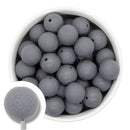 Embossed Fossil Grey Silicone Beads 15mm (Package of 10)