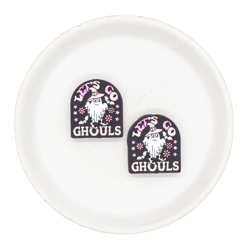Let's Go Ghouls Silicone Focal Bead 28x25mm (Package of 2)