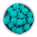 Robin Egg Hexagon Silicone Beads 14.5mm - Flat Top (Package of 5)