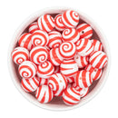 Red Swirl Printed Silicone Beads 15mm (Package of 10)