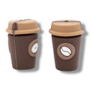 3-D Coffee to Go Silicone Focal Bead 25x17x17mm (Package of 2)