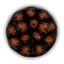 Coffee Translucent Pumpkin White Core Beads 20mm (Package of 10)