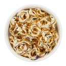 Jumbo Gold Wavy Spacer Beads 20x6mm (Package of 20)