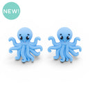 3-D Octopus Silicone Focal Bead 30x30x13mm (Package of 2)
