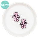 Hanging Ballet Slippers Silicone Focal Bead 29x25mm (Package of 2)