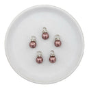 Brown Faux Pearl Bauble Charm 17x10mm (Package of 5)