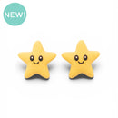3-D Butter Yellow Starfish Silicone Focal Bead 28x28x13mm (Package of 2)