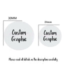 CUSTOM Print Circle Silicone Focal Bead 24mm or 30mm (Package of 100)