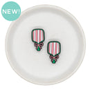 Pickleball Paddle Silicone Focal Bead 29x17mm (Package of 2)