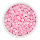 Light Pink & Clear Duo Crackle Beads 8mm (Package of Approx. 50 Beads)