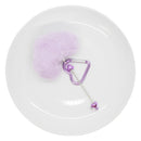 Fuzzy Heart w/Heart Carabiner Beadable Keychains (Package of 1)