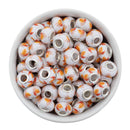 Fall Leaf Printed Resin Large Hole Rondelle Beads 14x8mm (Package of 5)