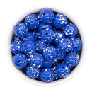 Royal Blue w/White Splatter Beads 16mm (Package of 10)