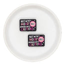 Not in the Mood Approach with Caution Silicone Focal Bead 22x30mm (Package of 2)