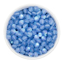 Sky Blue Shimmery Cat's Eye Beads 8mm (Package of Approx. 50 Beads)