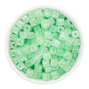 Pistachio Crackle Square Beads 8mm (Package of Approx. 35 Beads)