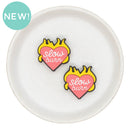 Slow Burn Heart & Flame Silicone Focal Bead 29mm (Package of 2)