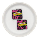 Struggle Bus - Hop in Bestie Silicone Focal Bead 29x30mm (Package of 2)